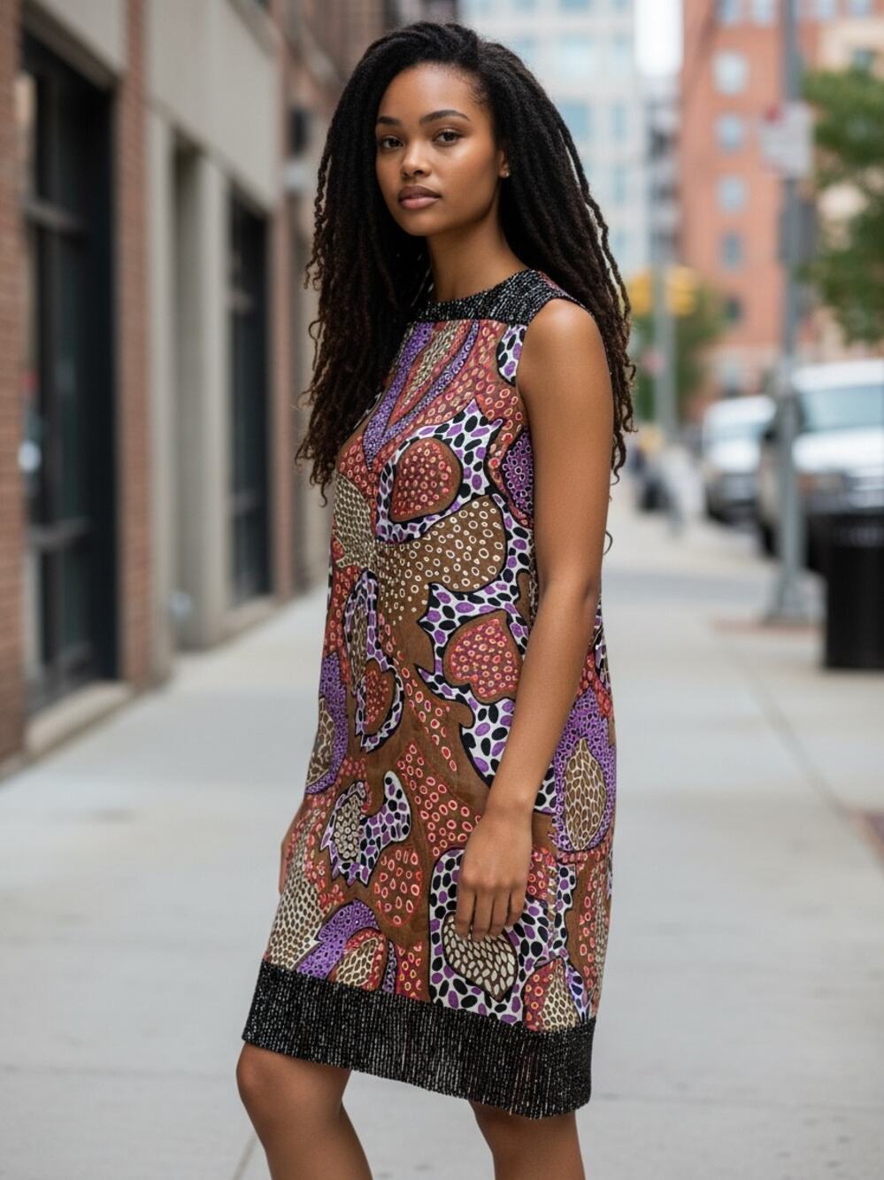Authentic Duro Olowu Silk Sheath Sz. L -limited edition